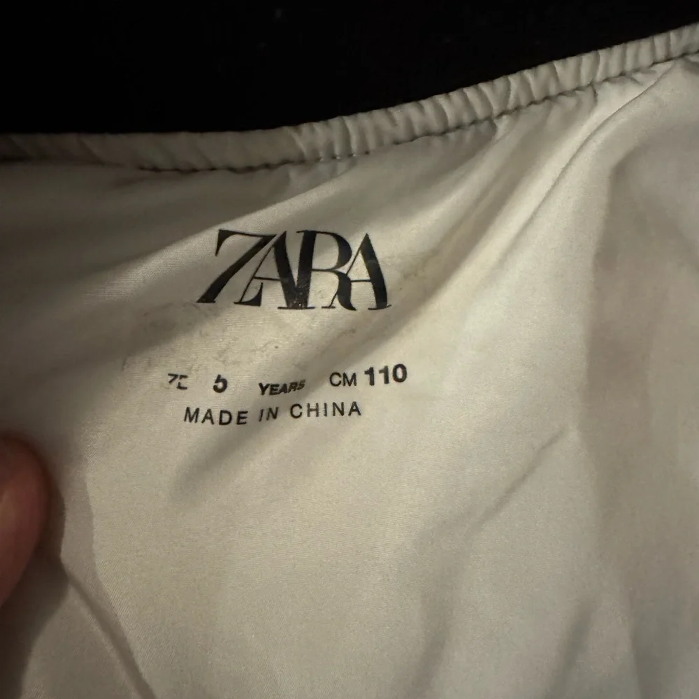 Zara Black and White Varsity Jacket with Green Lettering - Picture 4 of 4